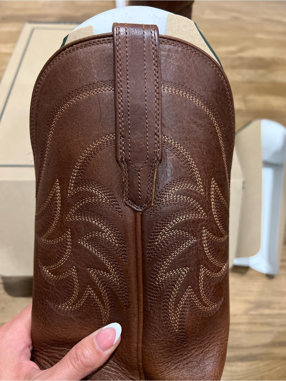 Tecovas Women’s Brown Leather Cowboy Boots - The Annie - Sequoia Cowhide Leather - Picture 5 of 15